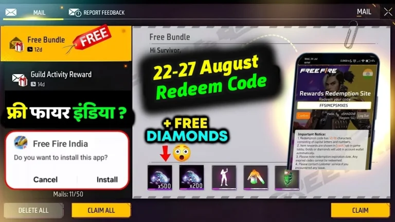 Free Fire Max Best Redeem Code | डायमंड, इमोटे, बंडल और ढेर सारे रिवॉर्ड्स पाएं